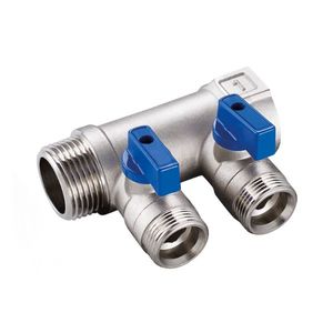 MANIFOLDS MANGO AZUL 1"NPT - 3/4BSP * 2 SALIDAS (FS5-1-3/4*2-X)